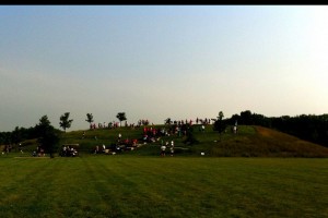 The mound at the end